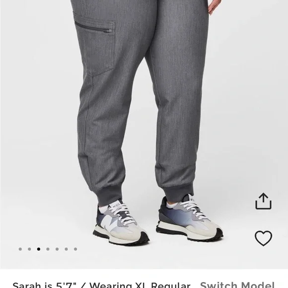 High Waisted Figs Zamora Scrub Pant XL/T Graphite - Picture 10 of 11